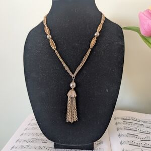 Vintage Goldtone Tassel Necklace